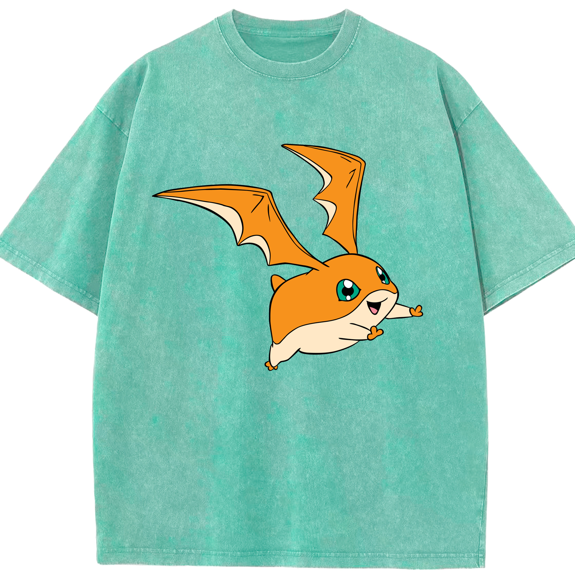 （画像用） Digimon デジタルモンスター/デジモン 綿100% ヴィンテージ風 半袖Tシャツ（フロントプリント）